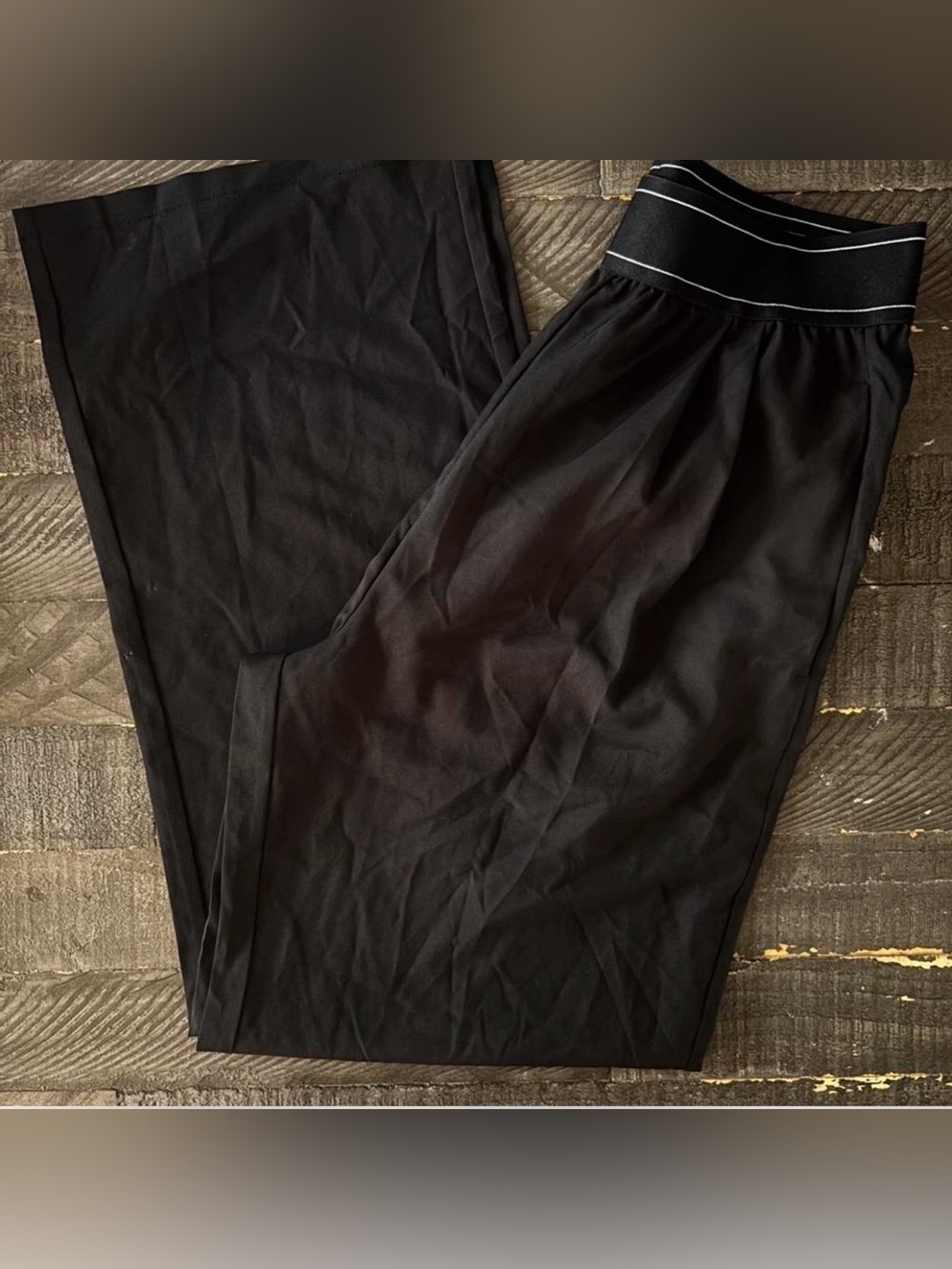 Women's Black Elastic-Waist Jogger Pants